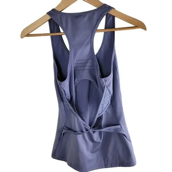 Gymshark Womens Pro Perform Vest size S Steel Blue Activewear Racer Back Stretch - Picture 3 of 7